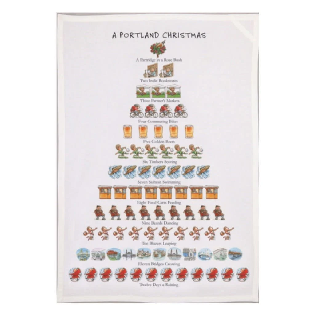 A Portland Christmas Tea Towel 1 A Portland Christmas Tea Towel