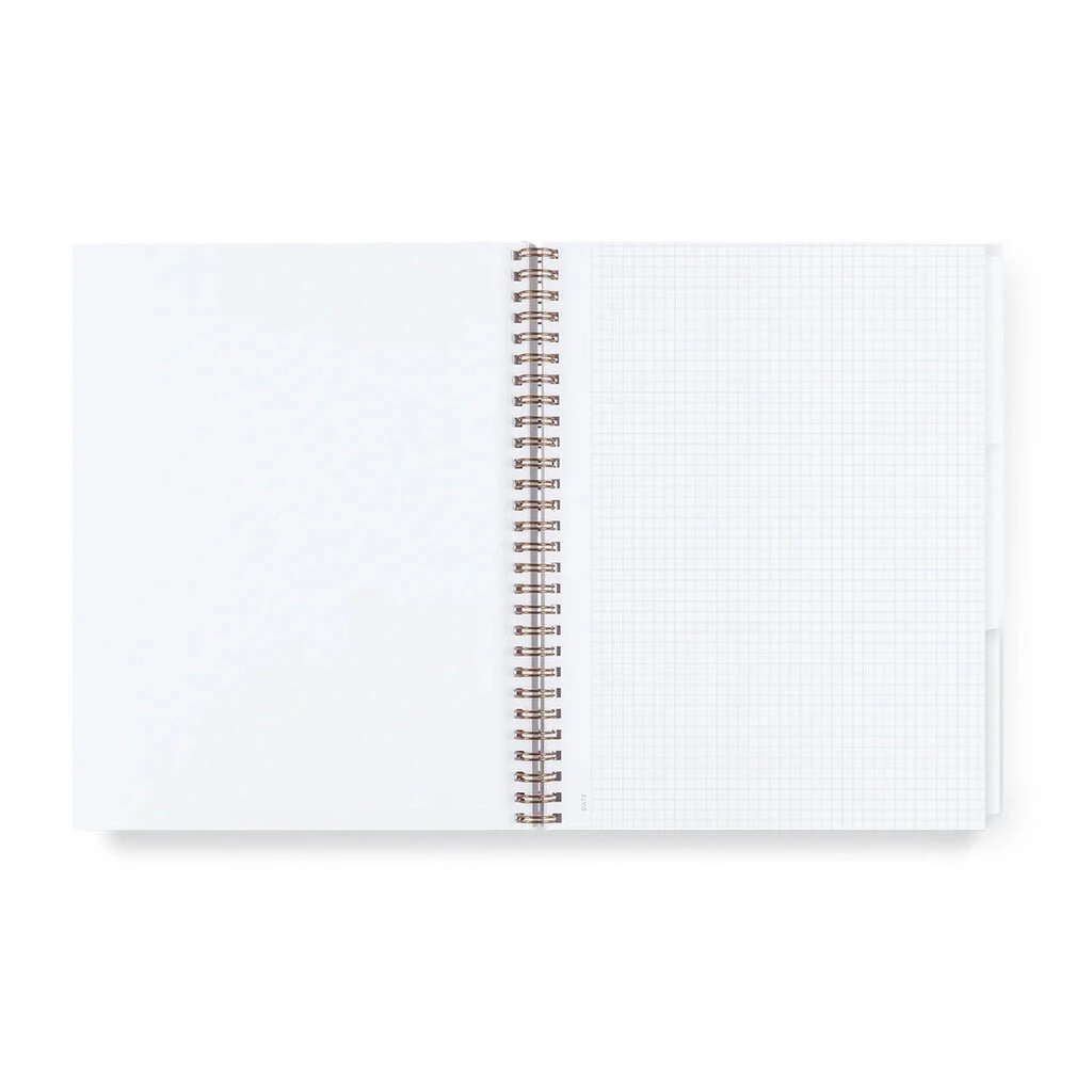 3 Subject Notebook Hunter Green Grid 3 3 Subject Notebook Hunter Green Grid - Image 3