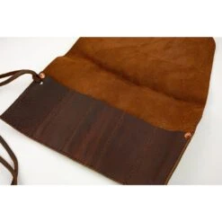 Pen Roll Leather 5 Pens 16 Pen Roll Leather 5 Pens -Stationery Shop charred embers oak pen roll leather 5 pens 6