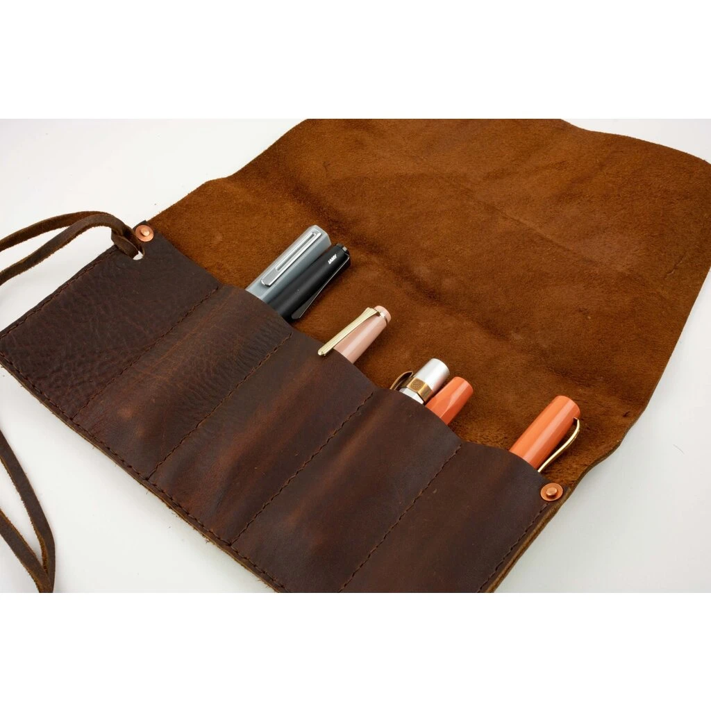 Pen Roll Leather 5 Pens 8 Pen Roll Leather 5 Pens - Image 8