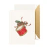 Crane Drum Ornament Engraved Cards Box Of 10