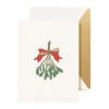 Crane Mistletoe Bough Engraved Card Set Of 10