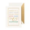 Crane New Year Wishes Engraved Cards Box Of 10