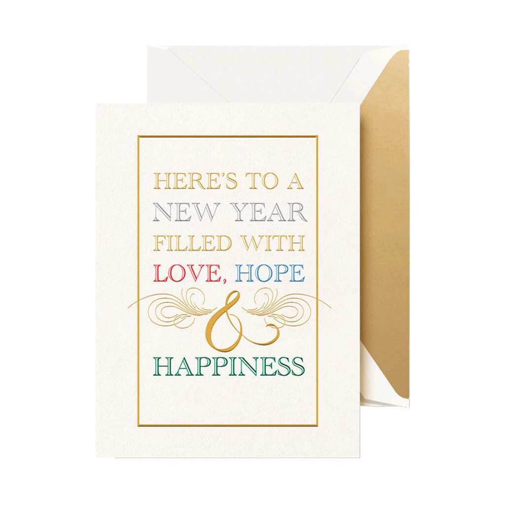 Crane New Year Wishes Engraved Cards Box Of 10 1 Crane New Year Wishes Engraved Cards Box Of 10