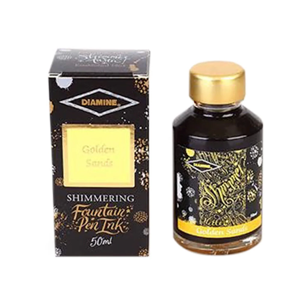 Diamine Shimmer Golden Sands Bottled Ink 50ml 1 Diamine Shimmer Golden Sands Bottled Ink 50ml