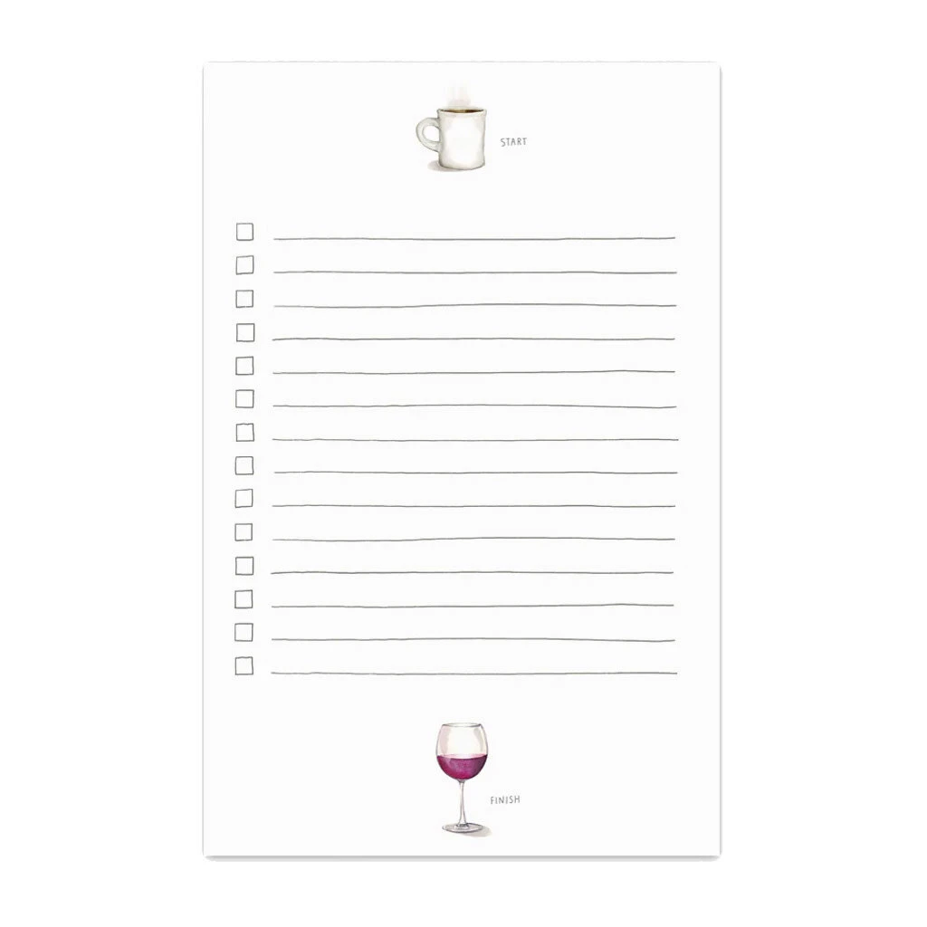 Start To Finish Coffee And Wine Notepad 1 Start To Finish Coffee And Wine Notepad