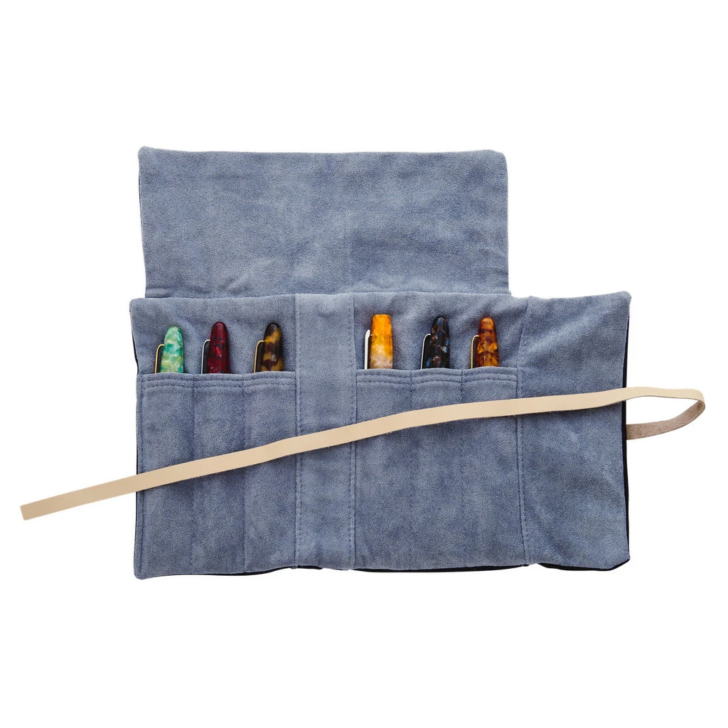 Esterbrook Pen Roll - Navy Blue 2 Esterbrook Pen Roll - Navy Blue - Image 2