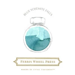 Blue Yosemite Falls Bottled Ink 38ml -Stationery Shop ferris wheel press blue yosemite falls bottled ink 2