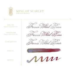 Ferritales Song Of Scarlet Bottled Ink 20ml -Stationery Shop ferris wheel press ferritales song of scarlet bott 2