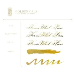 Golden Gala Calligraphy Ink 28ml -Stationery Shop ferris wheel press golden gala calligraphy ink 28m 2