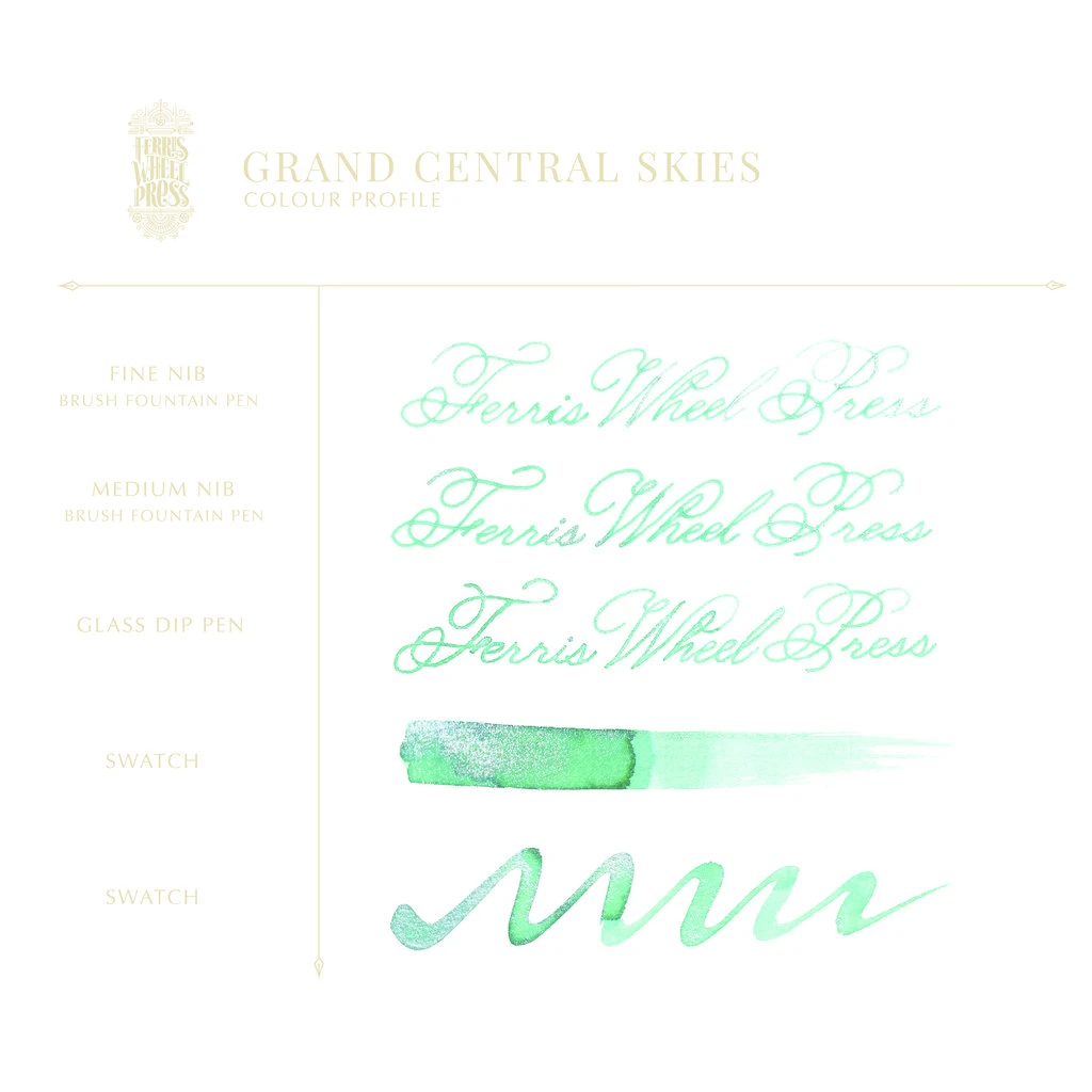 Grand Central Skies Bottled Ink 38ml 3 Grand Central Skies Bottled Ink 38ml - Image 3