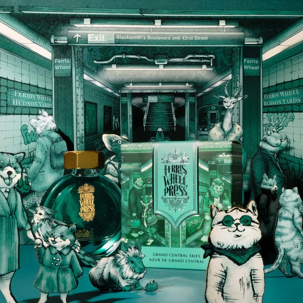 Grand Central Skies Bottled Ink 38ml 5 Grand Central Skies Bottled Ink 38ml - Image 5