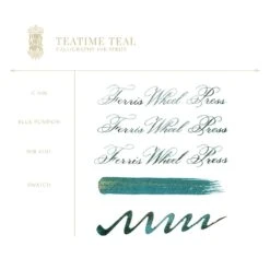 Teatime Teal Calligraphy Ink 28ml -Stationery Shop ferris wheel press teatime teal calligraphy ink 28 2