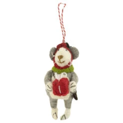 Mouse With Present Ornament