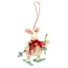Rabbit With Skiis Ornament