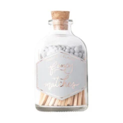 Fancy Fog Gray Small Match Jar