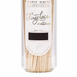 Simply White Fireplace Match Jar 9 Simply White Fireplace Match Jar -Stationery Shop frankie claude simply white fireplace match jar 4