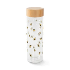 Bees Glass Water Bottle
