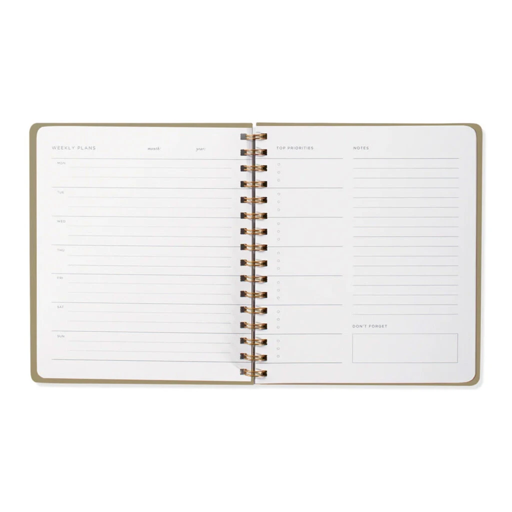 Standard Cognac Vegan Leather Undated Planner 2 Standard Cognac Vegan Leather Undated Planner - Image 2