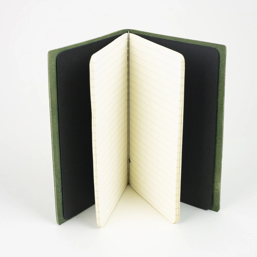 Leather Pocket Notebook - Hunter Green 2 Leather Pocket Notebook - Hunter Green - Image 2