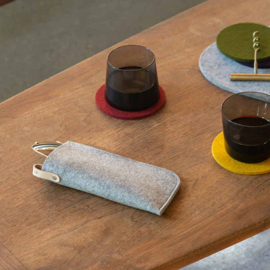 Eyeglass Sleeve Merino Wool - Granite 3 Eyeglass Sleeve Merino Wool - Granite - Image 3