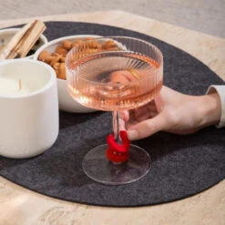 Wine-O's Merino Wool Glass Markers - Midcentury -Stationery Shop graf lantz wine os merino wool glass markers midce 2