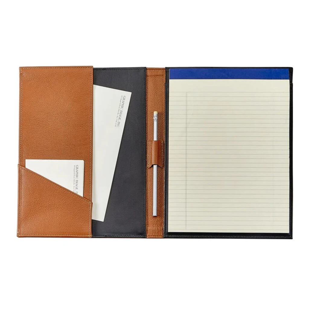 Leather Letter Portfolio - Saddle 2 Leather Letter Portfolio - Saddle - Image 2