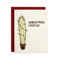 Christmas Cactus Supreme Letterpress Card