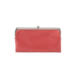 Lauren Leather Clutch - Tea Rose