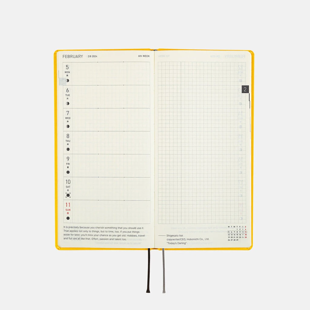 Colors: Poppin' Yellow Weeks 2024 Hobonichi Techo 3 Colors: Poppin' Yellow Weeks 2024 Hobonichi Techo - Image 3