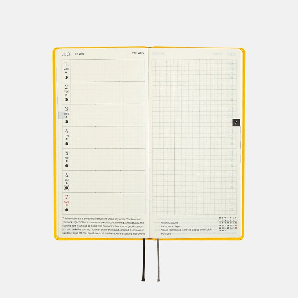 Colors: Poppin' Yellow Weeks 2024 Hobonichi Techo 4 Colors: Poppin' Yellow Weeks 2024 Hobonichi Techo - Image 4