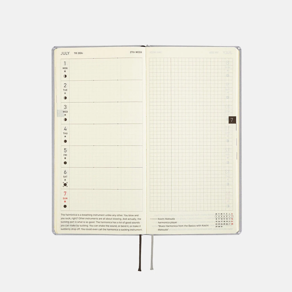 Colors: Stylish Gray Weeks MEGA Hobonichi Techo 3 Colors: Stylish Gray Weeks MEGA Hobonichi Techo - Image 3