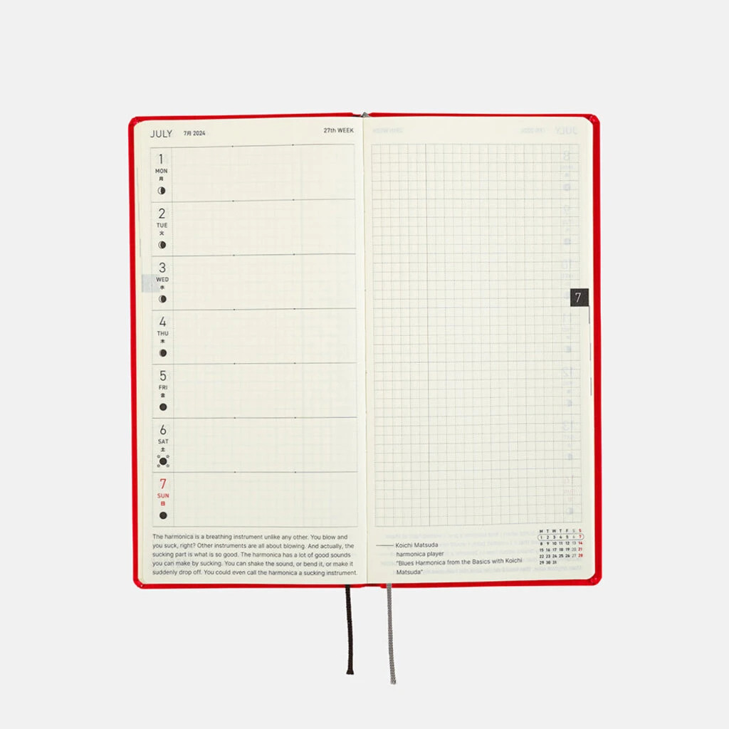 Colors: Sweet Apple Weeks 2024 Hobonichi Techo 3 Colors: Sweet Apple Weeks 2024 Hobonichi Techo - Image 3