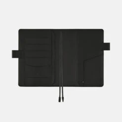 Leather: TS Basic Black A5 Hobonichi Techo [COVER ONLY] -Stationery Shop hobonichi leather ts basic black a5 hobonichi tech 2