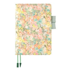 Liberty Fabrics: Hollyhocks Orange A5 Hobonichi Techo [COVER ONLY]