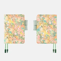 [sold Out] Liberty Fabrics: Hollyhocks Orange A6 Hobonichi Techo [COVER ONLY] -Stationery Shop hobonichi sold out liberty fabrics hollyhocks oran 6