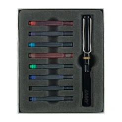 Lamy Safari Gift Set Black With Ink Cartridges