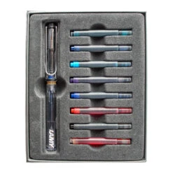 Lamy Safari Gift Set Vista With Ink Cartridges -Stationery Shop lamy lamy safari gift set vista with ink cartridge 1