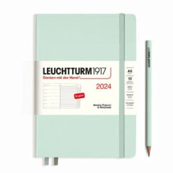 2024 A5 Weekly Hardcover Planner Notebook - Mint