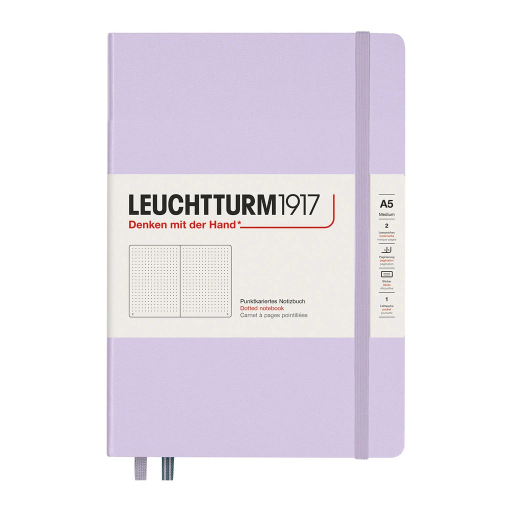 Leuchtturm A5 Medium Soft Cover Lilac Dotted 1 Leuchtturm A5 Medium Soft Cover Lilac Dotted