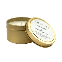 Lavender & Eucalyptus Tin 6 Oz. -Stationery Shop lulumiere lavender eucalyptus tin 6 oz 1