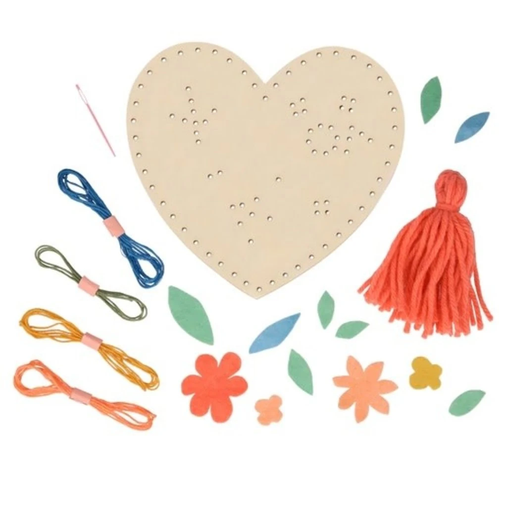 Meri-Meri Heart Embroidery Kit 2 Meri-Meri Heart Embroidery Kit - Image 2