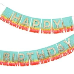 Meri-Meri Rainbow Happy Birthday Fringe Garland