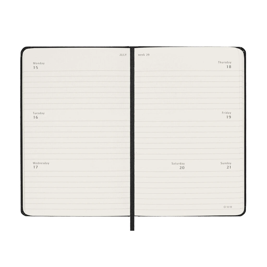 Moleskine 2024 Weekly Horizontal Hardcover Planner - Small Black 3 Moleskine 2024 Weekly Horizontal Hardcover Planner - Small Black - Image 3