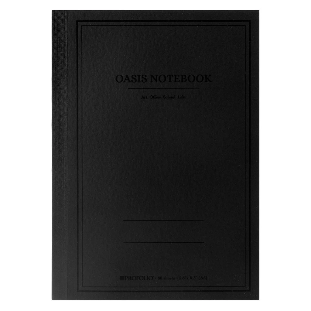 Oasis Notebook A5 Charcoal 1 Oasis Notebook A5 Charcoal