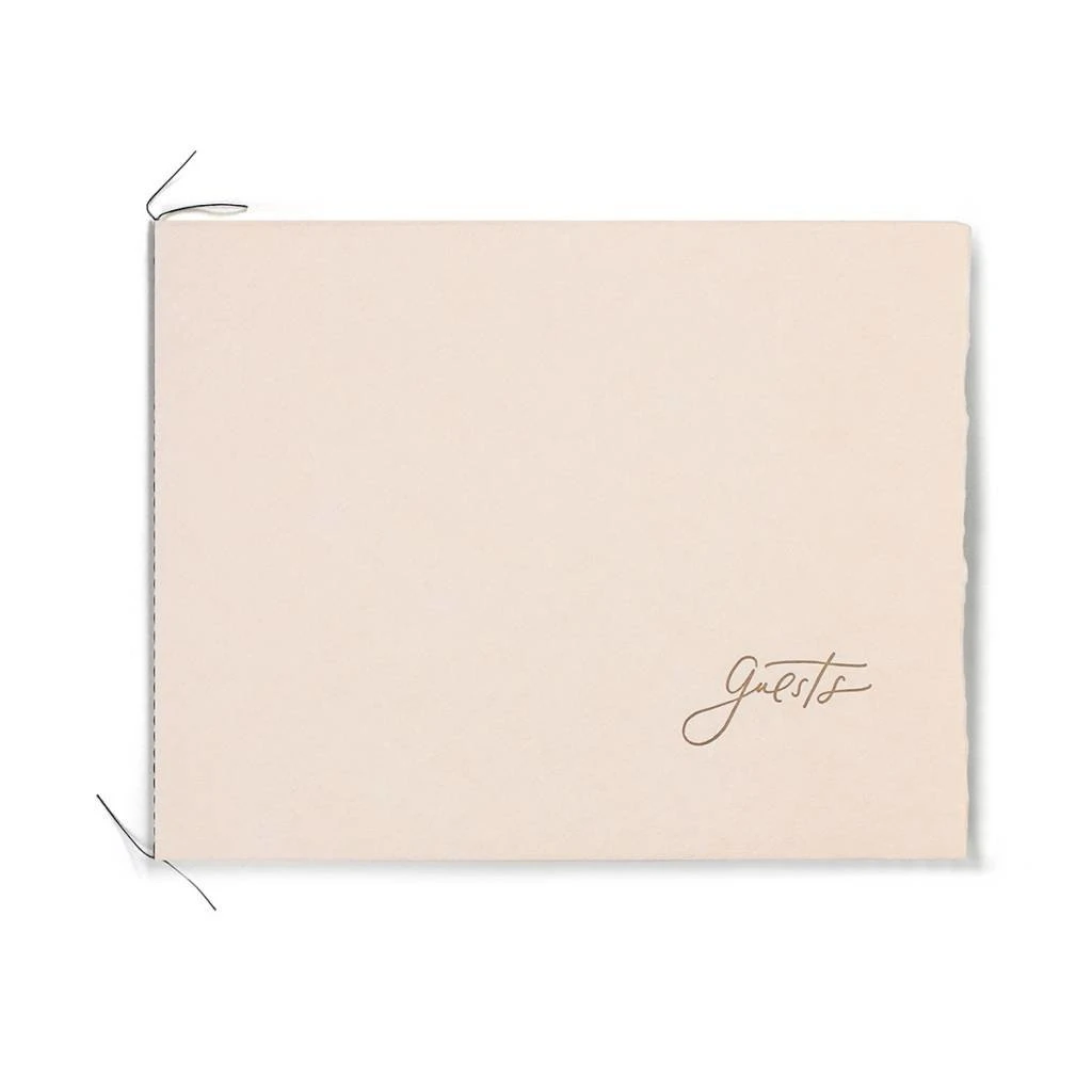 Blush Handmade Paper Letterpress Guest Book 1 Blush Handmade Paper Letterpress Guest Book
