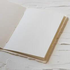 Cream Handmade Paper Letterpress Mini Guest Booklet -Stationery Shop oblation papers press cream handmade paper letterp 3