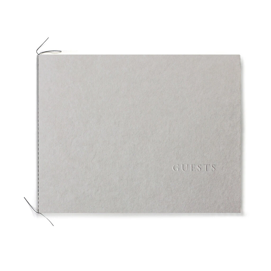 Stone Handmade Paper Letterpress Guest Book 5 Stone Handmade Paper Letterpress Guest Book - Image 5