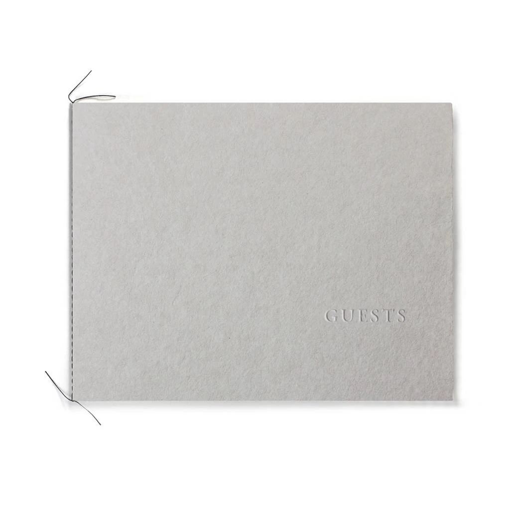 Stone Handmade Paper Letterpress Guest Book 1 Stone Handmade Paper Letterpress Guest Book