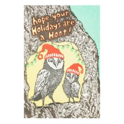 Holidays Are A Hoot Letterpress Card 6 Holidays Are A Hoot Letterpress Card -Stationery Shop old school stationers holidays are a hoot letterpr 2